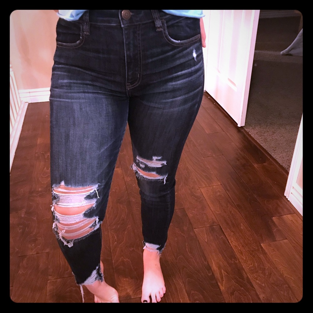 American Eagle jegging ripped jeans